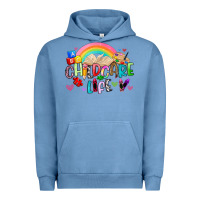 Pigment Pebble Blue childcare life Urban Hoodie - Artiststas