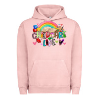 Pigment Salmon childcare life Urban Hoodie - Artiststas
