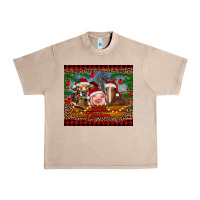 Merry Christmas Cow Pig And Horse Urban Heavy Tee | Teevron