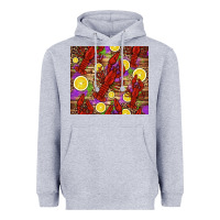 Heather Grey mardi gras crawfish and lemons Heavyweight Hoodie - Jasminsmagicworld