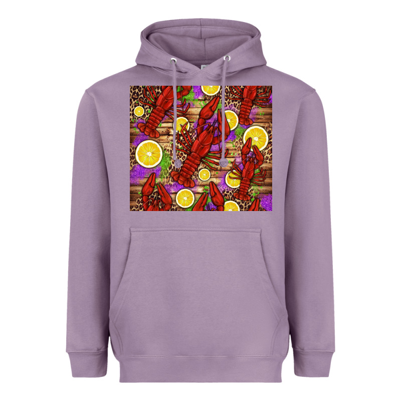 Mardi Gras Crawfish And Lemons Heavyweight Hoodie by Jasminsmagicworld | Teevron