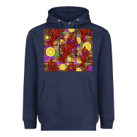 Navy mardi gras crawfish and lemons Heavyweight Hoodie - Jasminsmagicworld