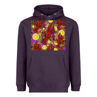 Plum mardi gras crawfish and lemons Heavyweight Hoodie - Jasminsmagicworld