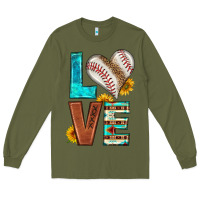 Army Green western love baseball Long Sleeve Tee - HRA Design Shop
