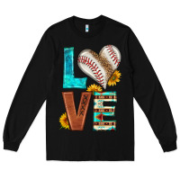 Black western love baseball Long Sleeve Tee - HRA Design Shop