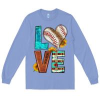 Colony Blue western love baseball Long Sleeve Tee - HRA Design Shop