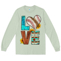 Matcha western love baseball Long Sleeve Tee - HRA Design Shop