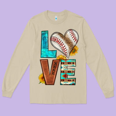 Western Love Baseball Long Sleeve Tee Designed By Hra Design Shop