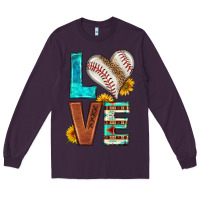 Plum western love baseball Long Sleeve Tee - HRA Design Shop