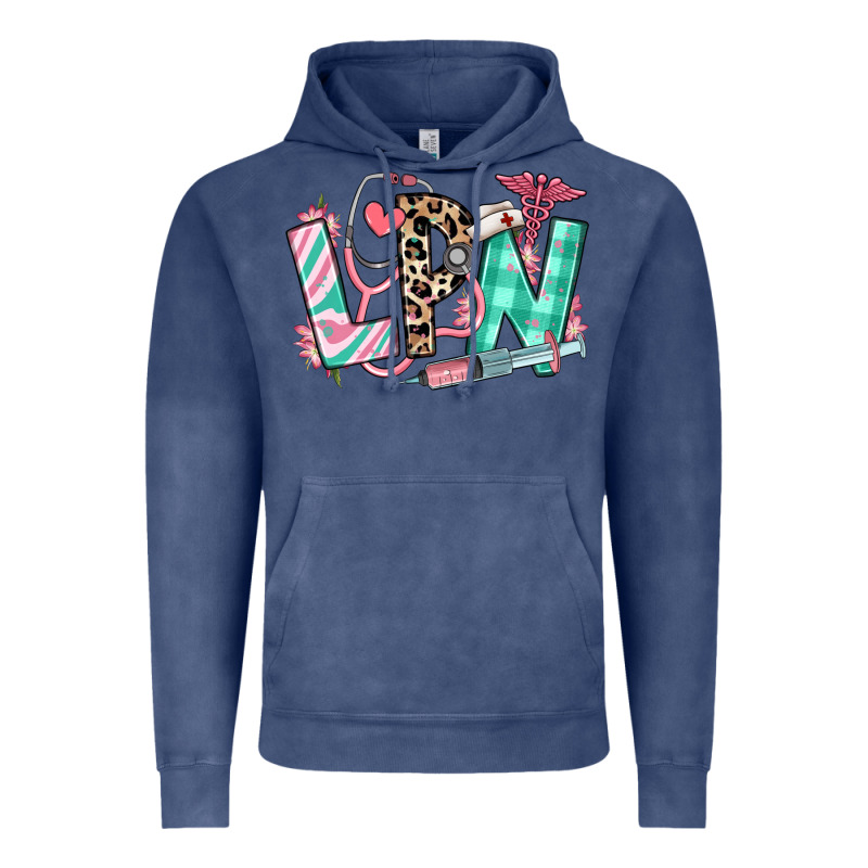 Floral Lpn Licensed Practical Nurse Vintage Hoodie by RanaPortraitStore | Teevron