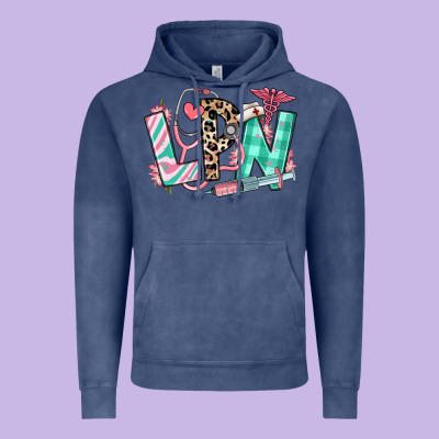 Floral Lpn Licensed Practical Nurse Vintage Hoodie Designed By Ranaportraitstore