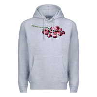 Heather Grey red grape Premium Hoodie - AdoDesignShop