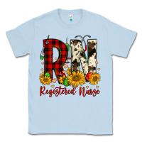 Dusty Blue christmas rn registered nurse Classic Tee - FaDigitalArtStudio
