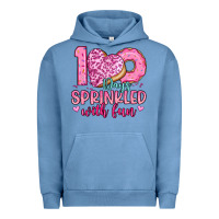 Pigment Pebble Blue 100 days sprinkled with fun Urban Hoodie - Artiststas