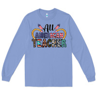 Colony Blue all american teacher Long Sleeve Tee - CowhideDigitalArt