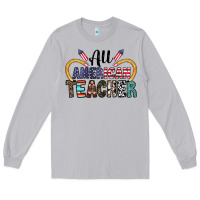 Moon Dust all american teacher Long Sleeve Tee - CowhideDigitalArt