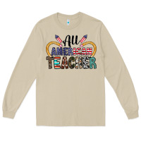 Mushroom all american teacher Long Sleeve Tee - CowhideDigitalArt
