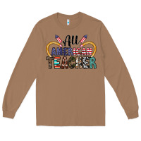 Toasted Coconut all american teacher Long Sleeve Tee - CowhideDigitalArt