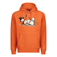 Carrot snowman with wine Premium Hoodie - MaliasSmallBusiness