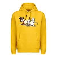 Lemon snowman with wine Premium Hoodie - MaliasSmallBusiness