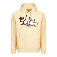 Pina Colada snowman with wine Premium Hoodie - MaliasSmallBusiness