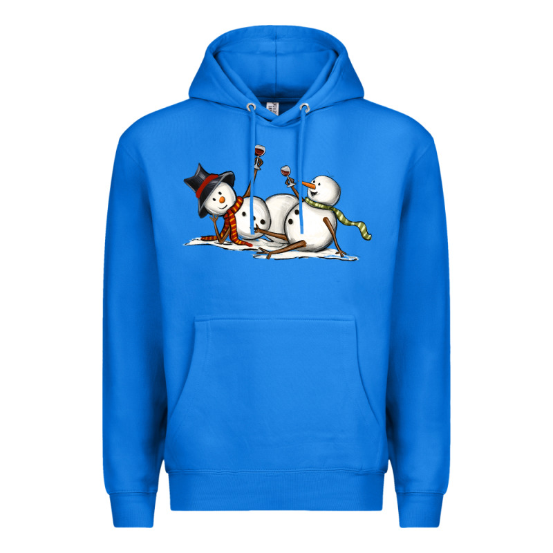 Snowman With Wine Premium Hoodie by MaliasSmallBusiness | Teevron