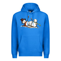 True Royal snowman with wine Premium Hoodie - MaliasSmallBusiness