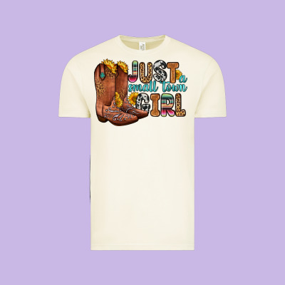 Just A Small Town Girl Vintage Tee Designed By Zillion Design Studio