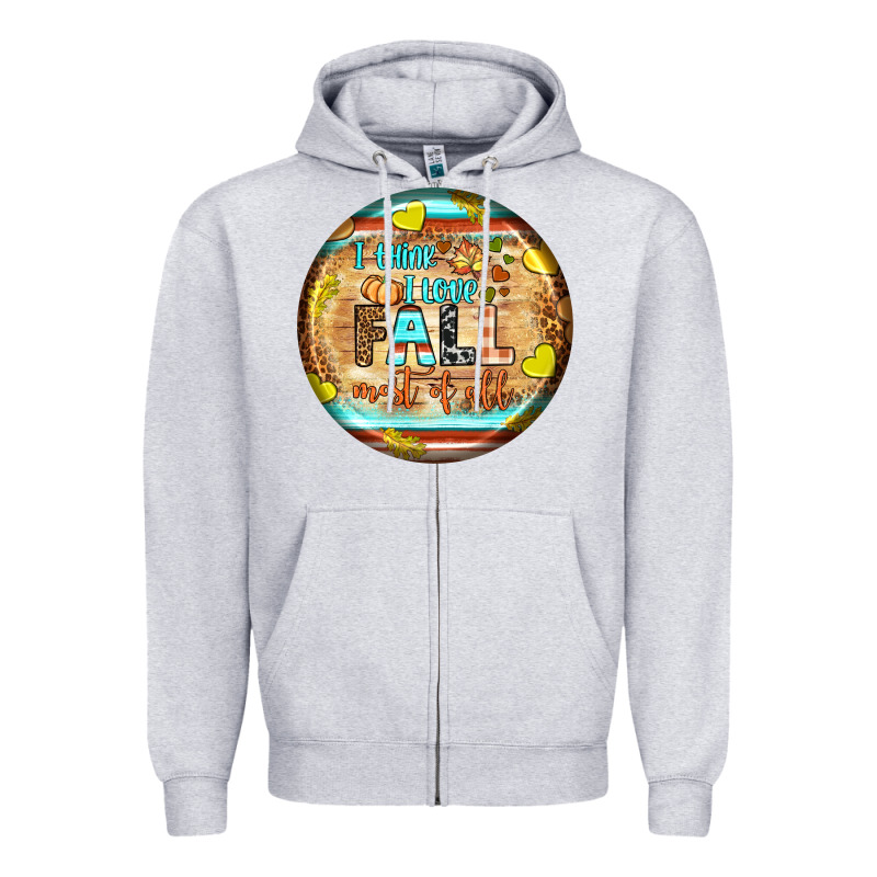 I Think I Love Fall Most Of All Zipper Hoodie by BundleAndBundleShop | Teevron