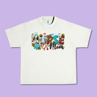 Nurse Mom Urban Heavy Tee Designed By Texasbilliewilder