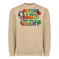 Mushroom autism is not a disability its a different ability Heavyweight Sweatshirt - Zillion Design Studio