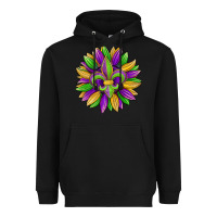 Black mardi gras carnival sunflower Heavyweight Hoodie - Jasminsmagicworld