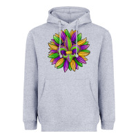 Heather Grey mardi gras carnival sunflower Heavyweight Hoodie - Jasminsmagicworld