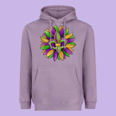 Mardi Gras Carnival Sunflower Heavyweight Hoodie Designed By Jasminsmagicworld