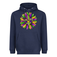 Navy mardi gras carnival sunflower Heavyweight Hoodie - Jasminsmagicworld