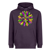 Plum mardi gras carnival sunflower Heavyweight Hoodie - Jasminsmagicworld