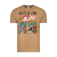 Vintage Camel just a girl who loves pigs Vintage Tee - Zillion Design Studio