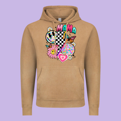 Retro Mama Vintage Hoodie Designed By Jahusdesignshop