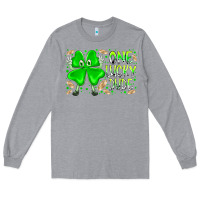 Heather Grey one lucky dude Long Sleeve Tee - RacoonDesign