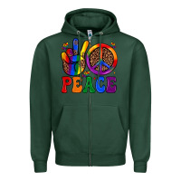 Sports Green peace Zipper Hoodie - JahusDesignShop