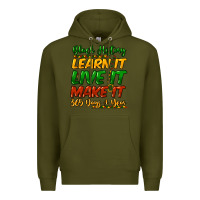 Army Green black history learn it live it make it 365 days a Premium Hoodie - NancyCooperArtShop