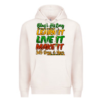 Pale Pink black history learn it live it make it 365 days a Premium Hoodie - NancyCooperArtShop