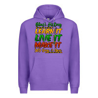 Purple black history learn it live it make it 365 days a Premium Hoodie - NancyCooperArtShop