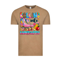 Rolling Into Kindergarten Grade Vintage Tee | Teevron