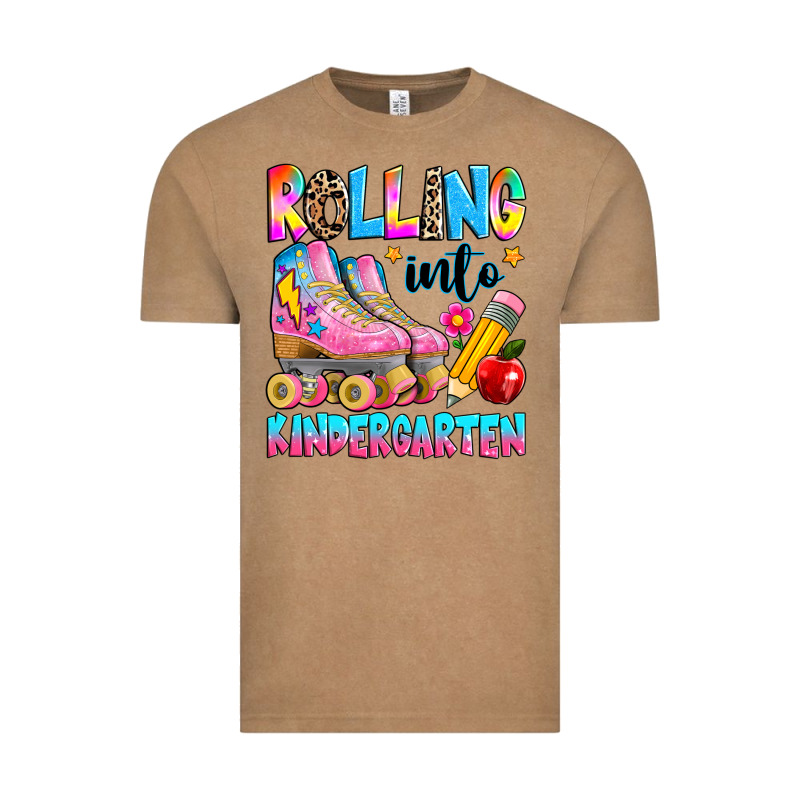 Rolling Into Kindergarten Grade Vintage Tee by texasbilliewilder | Teevron