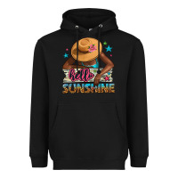 Black Hello sunshine Heavyweight Hoodie - NancyCooperArtShop