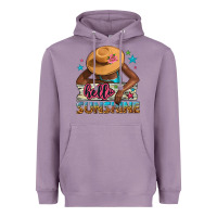 Lavender Hello sunshine Heavyweight Hoodie - NancyCooperArtShop