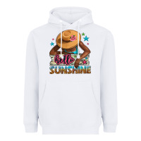 White Hello sunshine Heavyweight Hoodie - NancyCooperArtShop