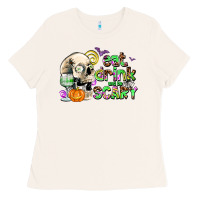 Bone eat drınk and be scary Ladies Tee - AdoDesignShop