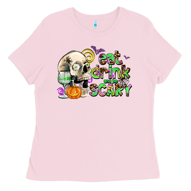 Eat Drınk And Be Scary Ladies Tee by AdoDesignShop | Teevron
